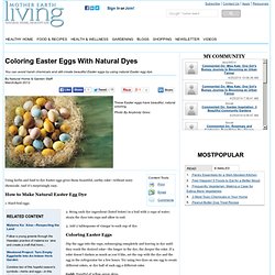 Coloring Easter Eggs With Natural Dyes - Green Homes