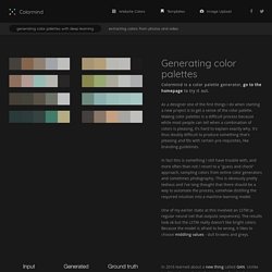 blog - generating color palettes with deep learning