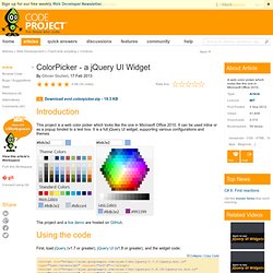 ColorPicker - a jQuery UI Widget