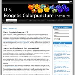 What Is Colorpuncture? - US Esogetic Colorpuncture Institute » US Esogetic Colorpuncture Institute