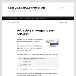 Add colors or images to your select list