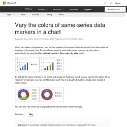 Vary the colors of same-series data markers in a chart