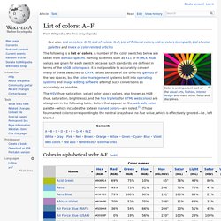 List of colors: A-M