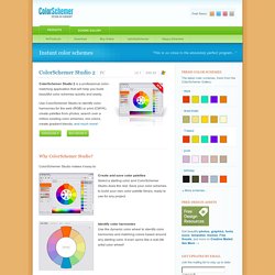 Build dazzling color schemes with Color Schemer Studio