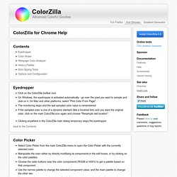 ColorZilla for Chrome Help