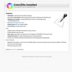 ColorZilla Installed