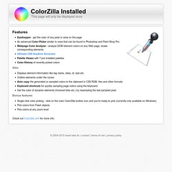 ColorZilla Installed