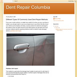 Different Types Of Commonly Used Dent Repair Methods: