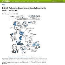 British Columbia Government Lends Support to Open Textbooks