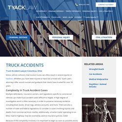 Columbus Truck Accident Lawyer, Truck Accident Attorney Ohio