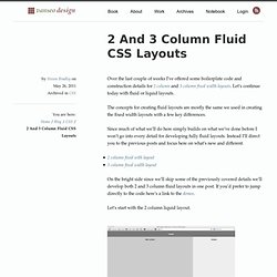 2 And 3 Column Fluid CSS Layouts