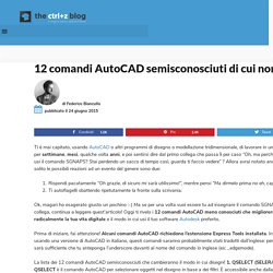 12 comandi AutoCAD di cui non potrai più fare a meno.