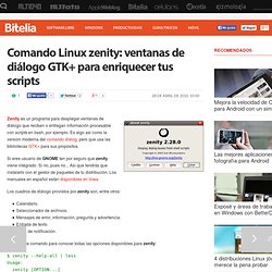 Comando Linux zenity: ventanas de diálogo GTK+ para enriquecer tus scripts