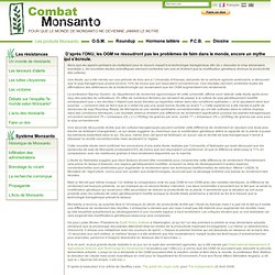 Combat Monsanto - Pour que le monde de Monsanto ne devienne jamais le nôtre
