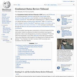 Combatant Status Review Tribunal, wikipedia