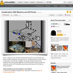 Combination CNC Machine and 3D Printer