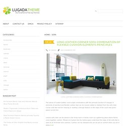 Long Leather Corner Sofa Combination of Flexible Cushion Elements Principles