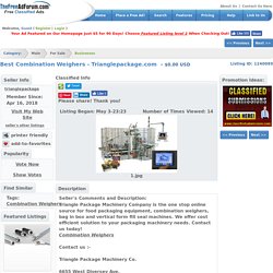: Best Combination Weighers - Trianglepackage.com : Businesses