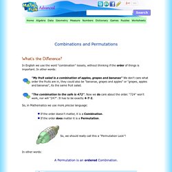 Combinations and Permutations