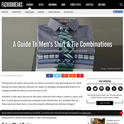 A Guide To Men’s Shirt & Tie Combinations