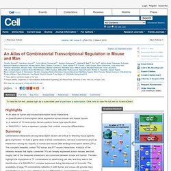 An Atlas of Combinatorial Transcriptional Regulation in Mouse and Man