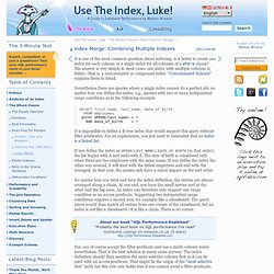 Index Combine Performance in SQL (Oracle, MySQL, PostgreSQL)