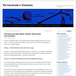 The basic gas laws: Boyle, Charles, Gay-Lussac, and combined