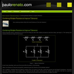 Combining Multiple Resistors to Improve Tolerance