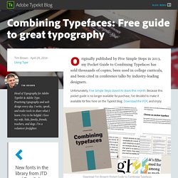 Combining Typefaces: Free guide to great typography