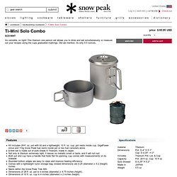 Ti-Mini Solo Combo - backpacking cookware - cookware