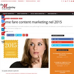 Come fare content marketing nel 2015