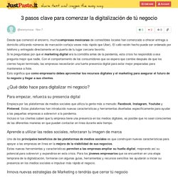 3 pasos clave para comenzar la digitalización de tú negocio