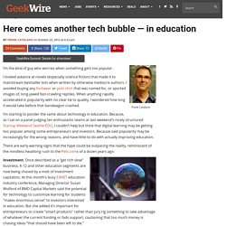 Here comes another tech bubble — in education