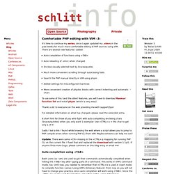 Comfortable PHP editing with VIM -3- - Blog - Open Source - schlitt.info