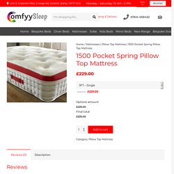 Pocket Spring pillow top mattress