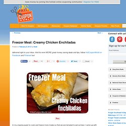 Freezer Meal: Creamy Chicken Enchiladas - HotCouponWorld.com