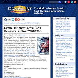 ComicList: New Comic Book Releases List for 07/27/2011 - ComicList