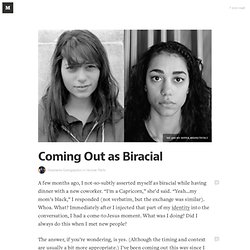 Coming Out as Biracial — Human Parts