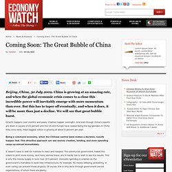 Coming Soon: The Great Bubble of China