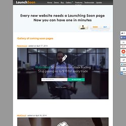 Gallery of Launching Soon Pages