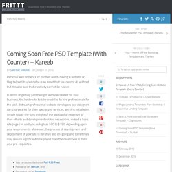 Coming Soon Free PSD Template (With Counter) Kareeb
