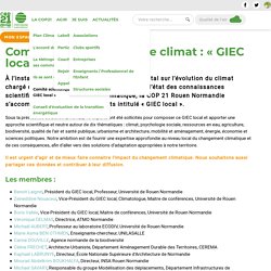 Comité scientifique sur le climat : « GIEC local »