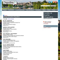 Comités de Quartier d'Angoulême - Portail Angoulême
