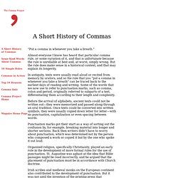 comma history