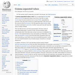 Comma-separated values