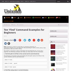 Ten 'Find' Command Examples for Beginners