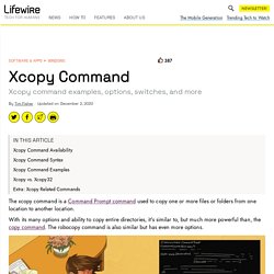 Xcopy Command - Examples, Options, Switches, & More