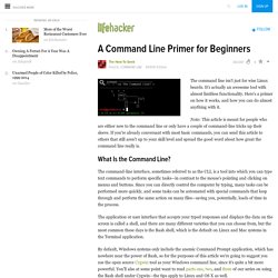 A Command Line Primer for Beginners