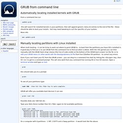 GRUB from command line - MEPIS Documentation Wiki
