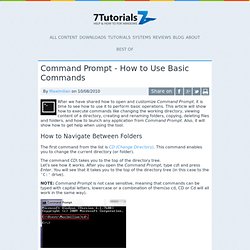 Command Prompt - How to Use Basic Commands